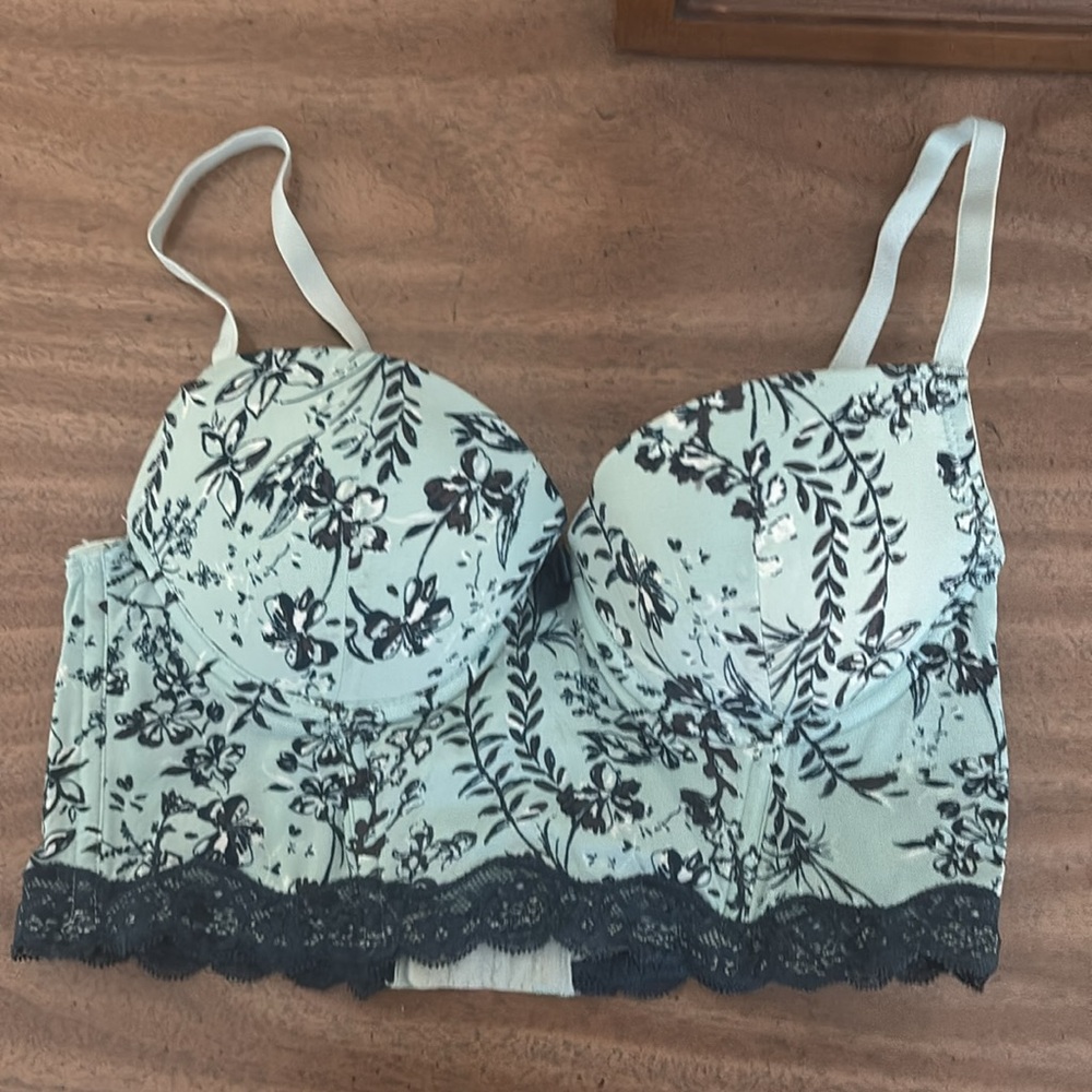 Blue push-up longline bra from Adore Me